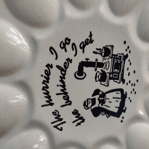 Vintage Egg Plate - Warranted 22k - Picture 4 of 5